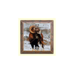 Wall clock with "Muflon" motif