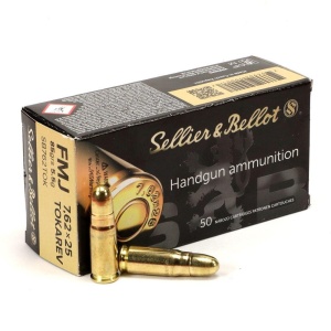 S&B 7,62 × 25 TOKAREV FMJ  85 GRS/5,5g